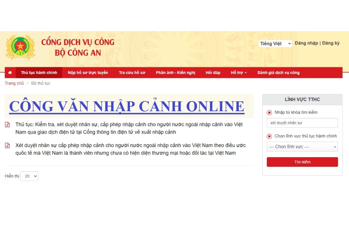Hướng dẫn thủ tục xin công văn nhập cảnh online cho người nước ngoài