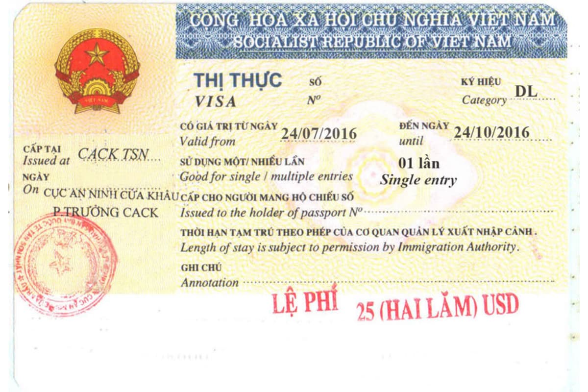 Các diện nhập cảnh Việt Nam dành cho người nước ngoài