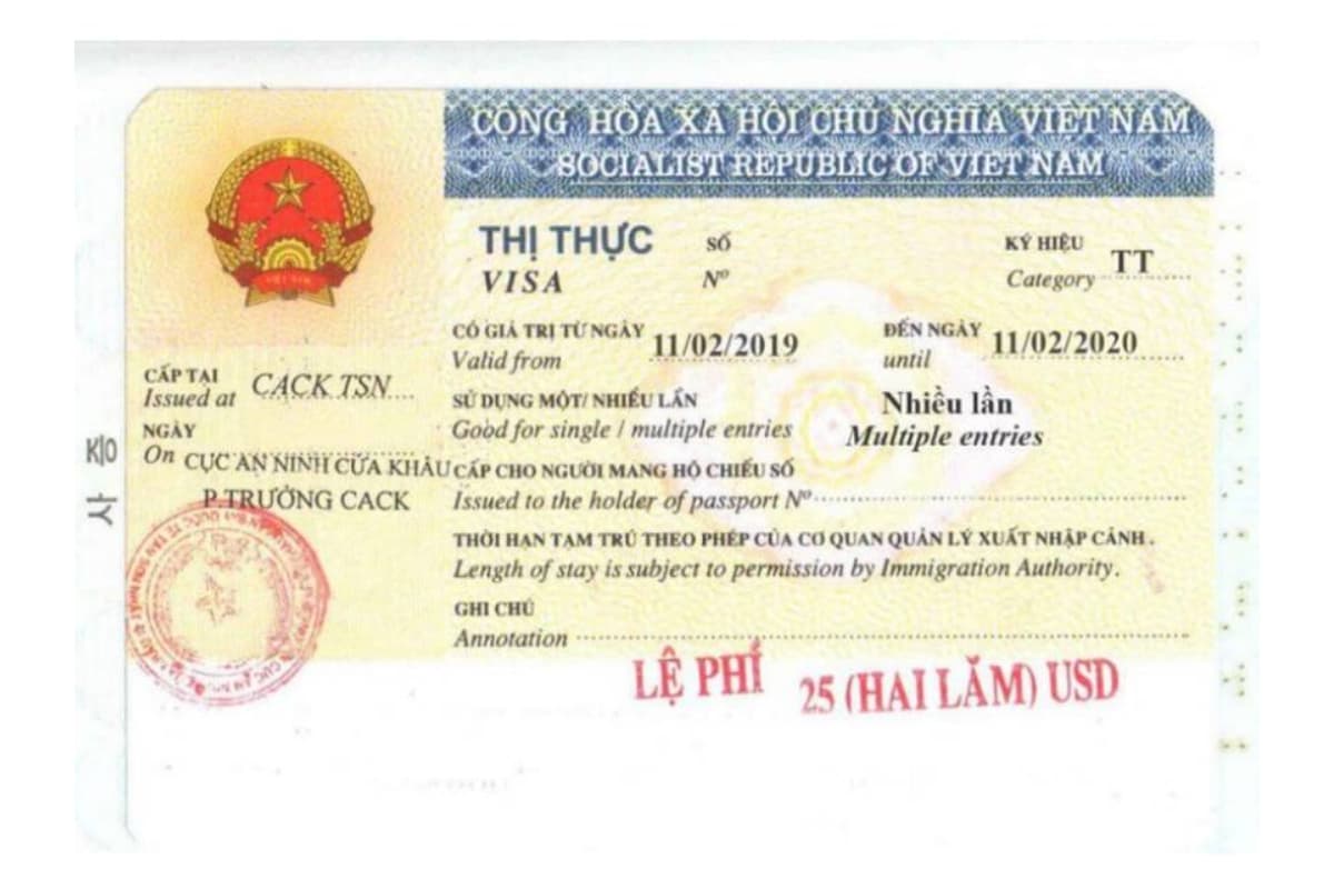 Các diện nhập cảnh Việt Nam dành cho người nước ngoài