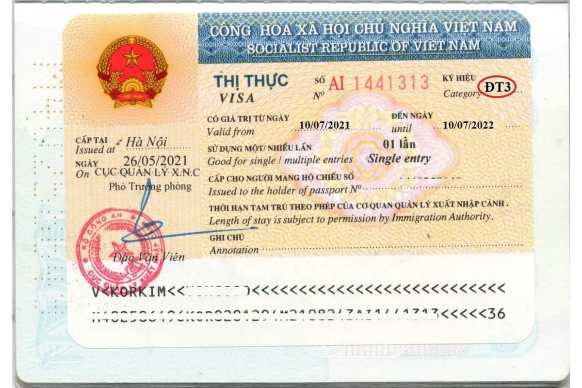 Các diện nhập cảnh Việt Nam dành cho người nước ngoài